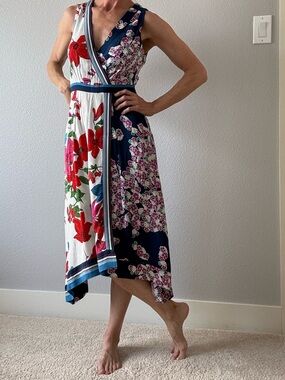 Maeve Floral Mixed-Print asymmetrical dress sz 2 OMG so cute